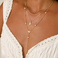 Intuition & Grace Rainbow Moonstone & Pearl Butterfly Gold Necklace 4