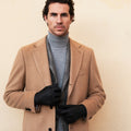 Antonio (black) – Luxurious Italian peccary leather gloves with cashmere lining 8