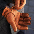 Antonio (brown) – Luxurious Italian peccary leather gloves with cashmere lining 7