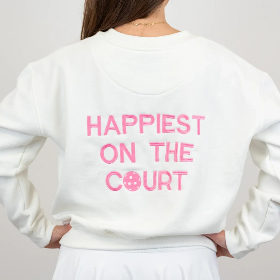 Happiest on the Court® pickleball sweatshirt