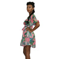 Floral V- Neck Summer Mini Dress 3