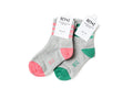 Heather Grey & Pink Stripe Socks 2