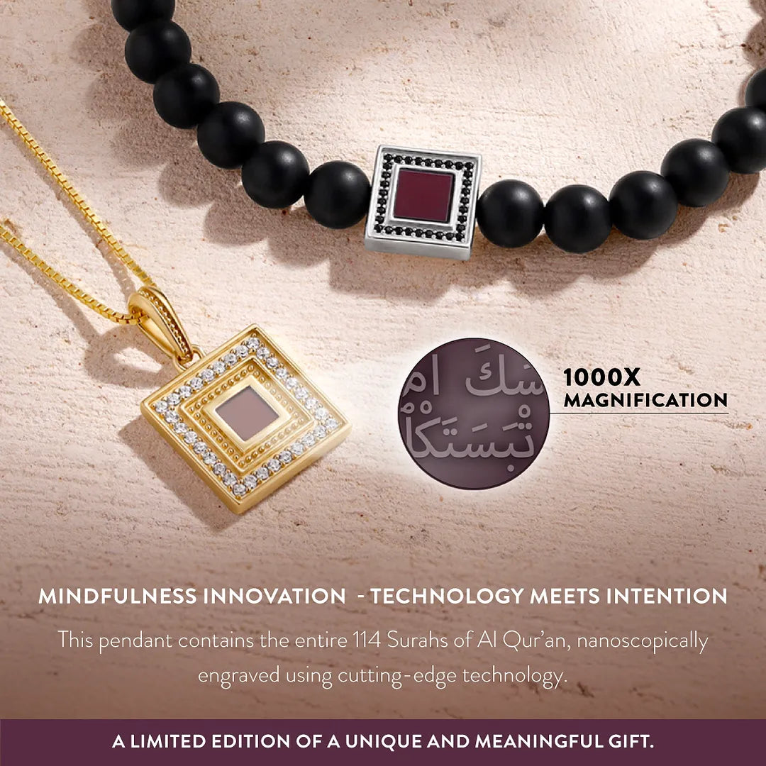 Crescent and Star Quran Nano Chip Necklace