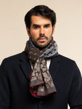 Federico (red/blue) - Warm and soft Italian scarf from wool blend 2