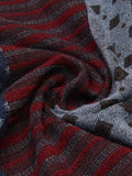 Federico (red/blue) - Warm and soft Italian scarf from wool blend 4