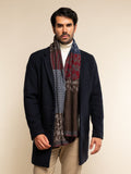 Federico (red/blue) - Warm and soft Italian scarf from wool blend 10