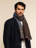 Federico (red/blue) - Warm and soft Italian scarf from wool blend 8