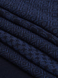 Bruno (blue) - Warm and soft Italian scarf from wool blend 5