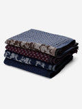 Bruno (blue) - Warm and soft Italian scarf from wool blend 6