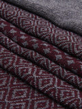 Bruno (grey/red) - Warm and soft Italian scarf from wool blend 5