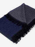 Romeo (blue/grey) - Italian warm and soft scarf made from 100% wool 5