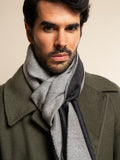 Romeo (blue/grey) - Italian warm and soft scarf made from 100% wool 7