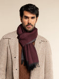 Romeo (red/grey) - Italian warm and soft scarf made from 100% wool 2