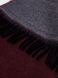 Romeo (red/grey) - Italian warm and soft scarf made from 100% wool 4