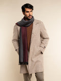 Romeo (red/grey) - Italian warm and soft scarf made from 100% wool 10