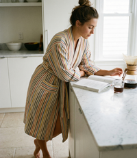 Rainbow Linen Cotton Robe