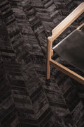 ROUND HERRINGBONE – Large Designer Cowhide Rug 4