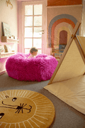 Sheepskin Long Hair Pouf 3