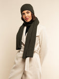Napoli (dark green) - Italian 100% cashmere ribbed scarf (unisex) 8