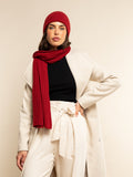 Napoli (red) - Italian 100% cashmere ribbed scarf (unisex) 10