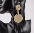 Spiral Wire Wrapping Double Circle Drop Earrings Earrings 1