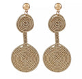 Spiral Wire Wrapping Double Circle Drop Earrings Earrings 2
