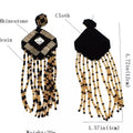 Black and Gold Tassel Drop Earrings 3