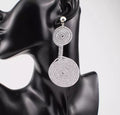 Spiral Wire Wrapping Double Circle Drop Earrings Earrings 3