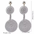 Spiral Wire Wrapping Double Circle Drop Earrings Earrings 5