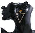 Gold Triangle Earrings 2