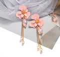 Flower Shaped Strip Drop Earrings 4