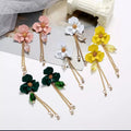 Flower Shaped Strip Drop Earrings 1