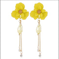 Flower Shaped Strip Drop Earrings 2