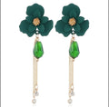 Flower Shaped Strip Drop Earrings 3