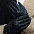 Sebastian (black) – Sheepskin leather gloves with snap closure & touchscreen feature 6