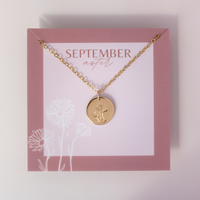 September Birth Flower Necklace • Aster