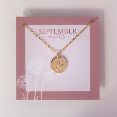 September Birth Flower Necklace • Aster, by Nolia Jewelry