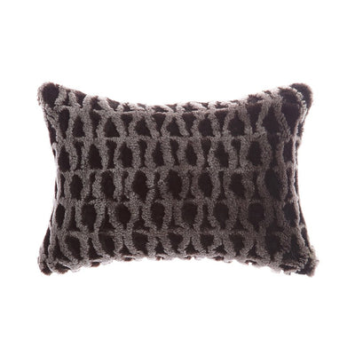 Amanda Hancrafted Sculpted Shearling Throw Pillow, by Homelosophy