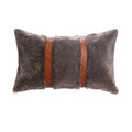 Shearling & Leather Lumbar Pillow 3