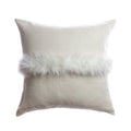 White Fur Accent Pillow 2
