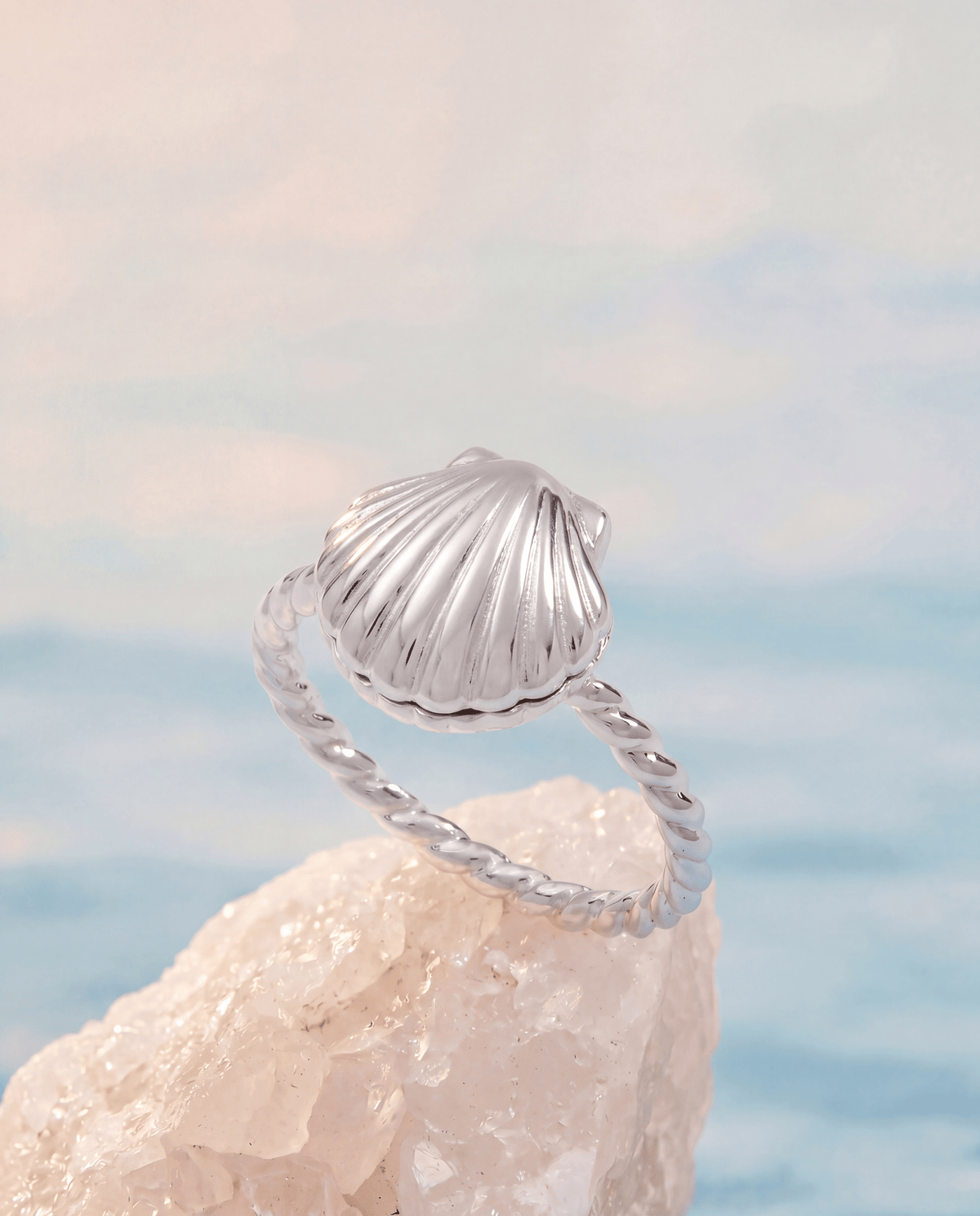 Salt + Sea 'Seashells Are Love Letters In The Sand' Locket Ring