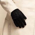 Silvia (black) - Italian suede leather gloves with luxurious cashmere lining 9