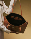 Simona (cognac) - Italian calf leather women's shoulder bag 4