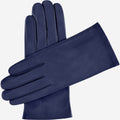 Sofia (navy blue) - Italian lambskin leather gloves with silk lining 1
