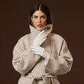 Sofia (white) - Italian lambskin leather gloves with silk lining 1