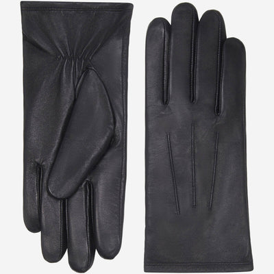 Stella (black) – Sheepskin leather gloves with ultra-warm fleece lining & touchscreen functionality, by Leather Gloves Online
