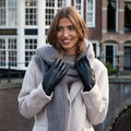 Stella (black) – Sheepskin leather gloves with ultra-warm fleece lining & touchscreen functionality 3