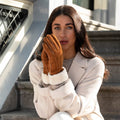 Sydney (camel) – Suede leather gloves with luxurious sheep fur lining 2