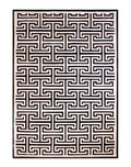 T MODEL – Maze-Inspired Cowhide Patch Rug 2
