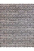 T MODEL – Maze-Inspired Cowhide Patch Rug 4